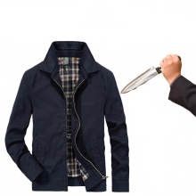 Men's Stab-Proof Tactical Self-Defense Jacket - Flexible, Invisible Cut-Resistant Military Vest