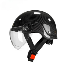 Qike Carbon Fiber Half Helmet - Sleek & Stylish Summer Riding Gear for Men & Women