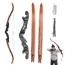 62-Inch ILF Recurve Bow, 25-60lbs, 210 FPS, Aluminum Alloy Riser, Competitive Take-Down Bow for Outdoor Archery