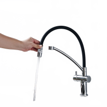 Smart Sensor Touchless Kitchen Faucet - Black Chrome Pull-Out Tap with Hot & Cold Water, Single Lever Mixer & Sprayer