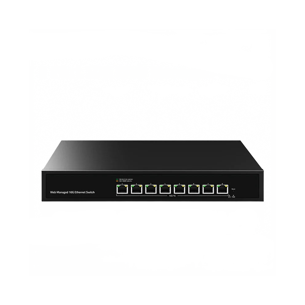 Horaco 10Gb 8-Port Web-Managed Ethernet Switch - High-Speed 10000Mbps Network Switch With 160G Bandwidth For Homelab Networking & Internet Splitting 313050271239