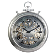 Vintage-Inspired 50cm Silent Metal Gear Wall Clock - Modern Design for Stylish Home Decor