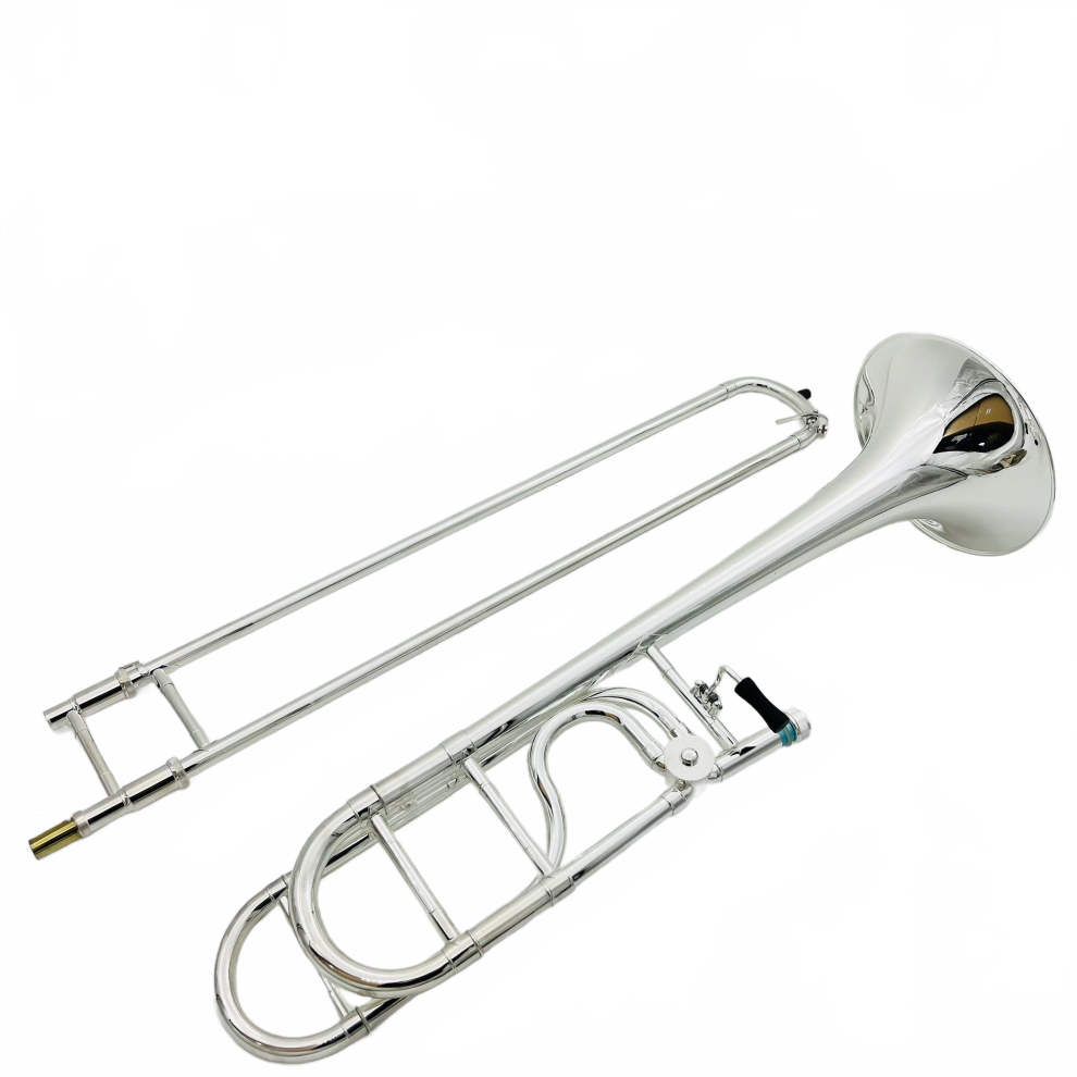 Bach 42Go Professional -Plated Tenor Bb/F Trombone With Case And Mouthpiece Silver 705353990519