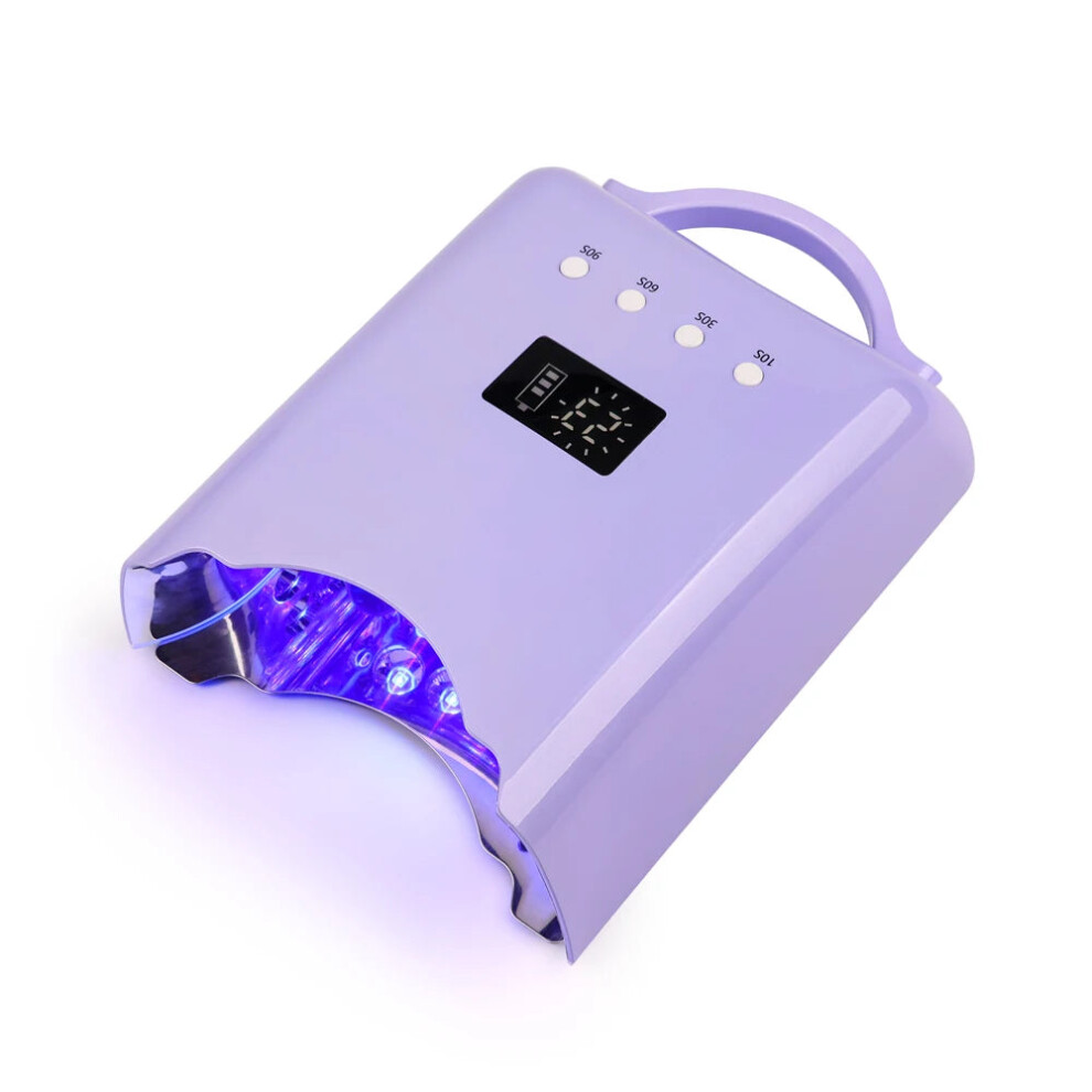 78W Cordless UV LED Nail Lamp Pro - Rechargeable Gradient Shell Nail Dryer for Gel Polish Curing