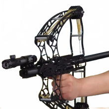 High-Precision Telescopic Metal Composite Bow & Arrow Slingshot Kit with Steel Balls, Laser Sight, and Durable Rubber Bands for Outdoor Hunting