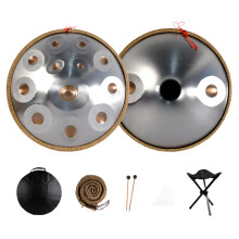 22-Inch Steel Tongue Drum, D Minor, 14 Notes, 432Hz/440Hz - Perfect for Yoga, Meditation, and Musical Percussion Gifts