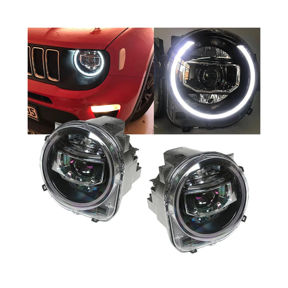Ultra Bright Led Headlight Assembly For Jeep Renegade (2015-2020) - Premium Car Accessory 313055426405