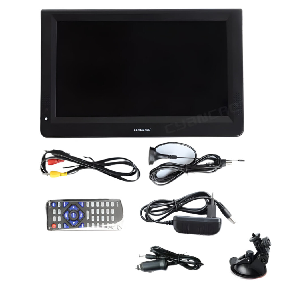 Leadstar 12-Inch Hd Portable Tv With Dvb-T2, Atsc, Isdb-T, Tdt Digital & Analog Support - Mini Car Television With Usb, Sd Card, Mp4, Ac3 Compatibili 726084965331