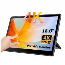Howens 15.6 4K FHD Portable Touchscreen Monitor with Dual Speakers, HDR, IPS, and RGB for Gaming - Compatible with Laptop, Switch, Xbox, PS4/5