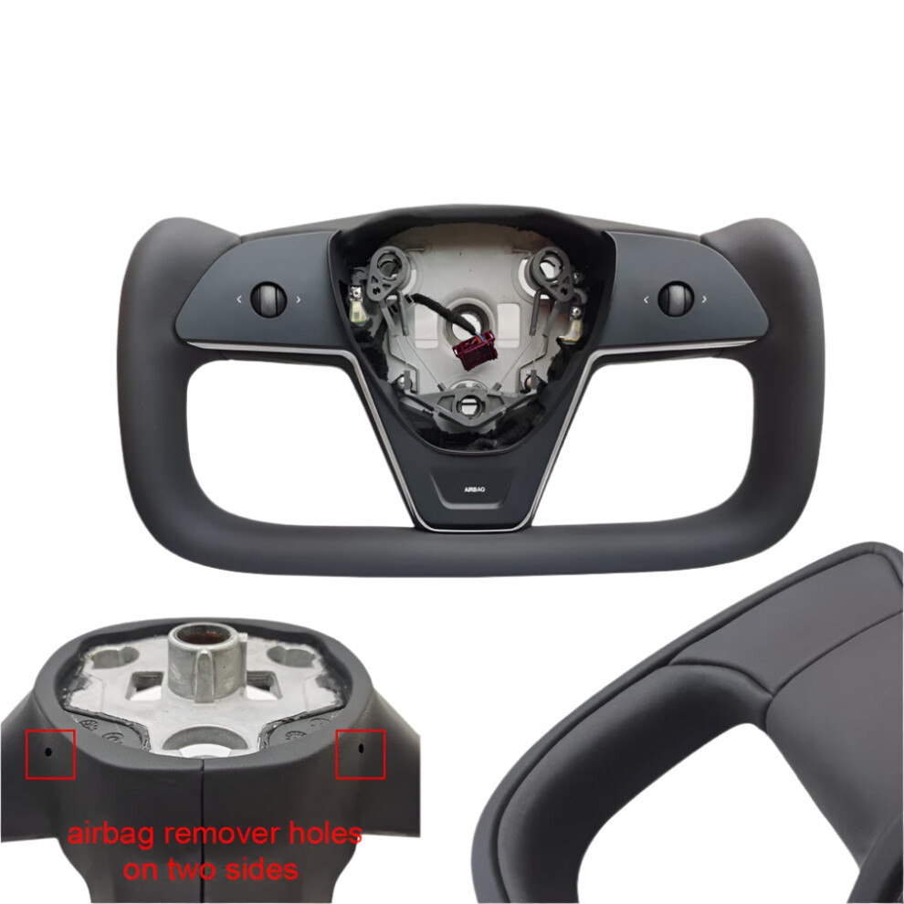 Carbar 377Mm Heated Yoke Steering Wheel For Tesla Model 3 & Y - Racing Upgrade (2018-2023) 7445019495417