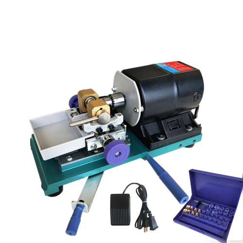 Compact 220V 330W Pipe Punching Machine with Handle & Tabletop Turntable for 0-4mm Pipes