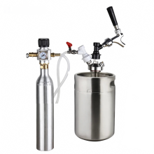 5L drukvat/growler-set met 90 PSI CO2-patroon en Amerikaanse standaard tapkraan.