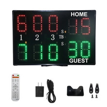 Digital LED Tennis Scoreboard with USB-C Charging - 5V 2A Sports Scorer Accessory