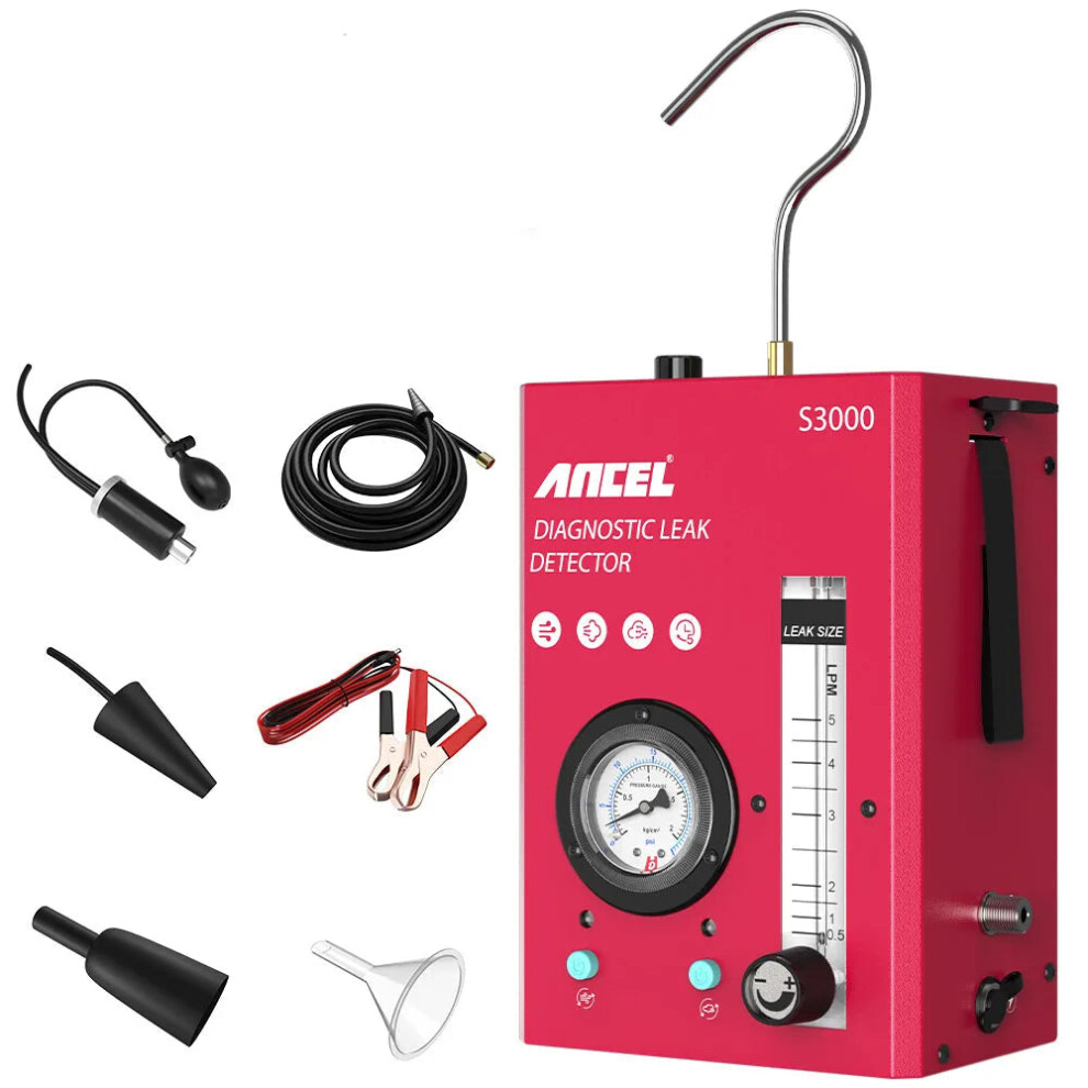 Ancel S3000 Evap Smoke Machine & Vacuum Tester: Advanced Diagnostic Tool For Car & Motorcycle Fuel Pipe Leak Detection 7445019029087