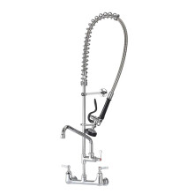 Industrial Pre-Rinse Spring Kitchen Faucet with Pull-Down Sprayer - Multi-Functional Commercial Mixer by Kemaidi