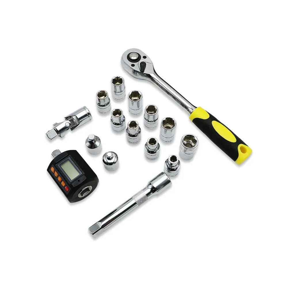 Shahe Digital Torque Meter Mini Adapter 1/2'' With Backlit Display & Ratchet Wrench Set For Car & Bike Repair 7445054225291