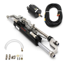 Winibo 300HP Outboard Motor Hydraulic Steering System with Helm Pump, Cylinder, and Tubes - Boat Engine Accessories (Model ZA0350)