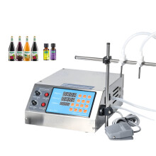 ZONESUN Semi-Automatic Gear Pump Liquid Filling Machine for Bottles & Vials - I for Water, Juice, Oil, Perfume & Beverages