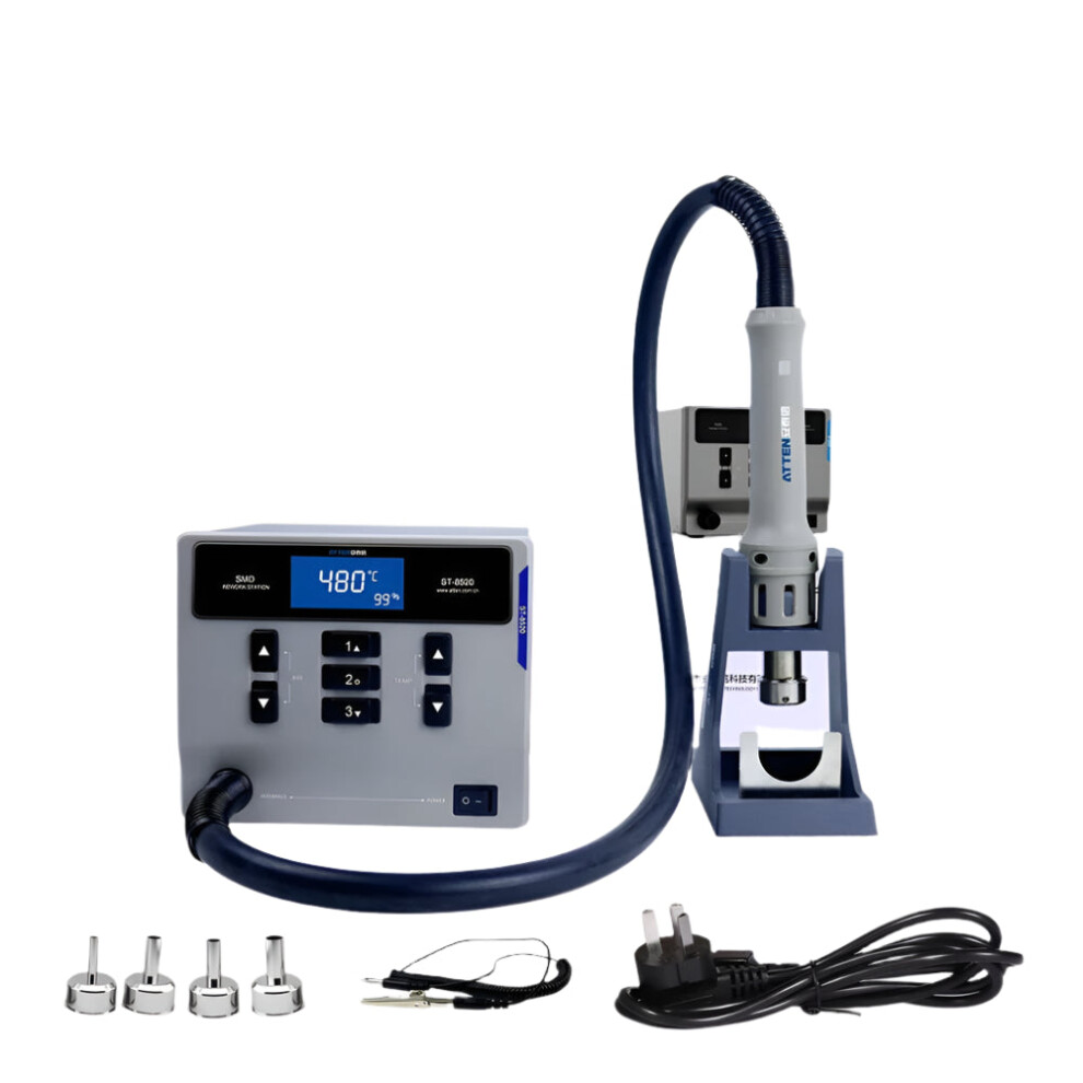 Atten St862d 1000W Bga Rework Station With Whirlwind Hot Air Gun & Versatile Nozzle Set 7445008088002