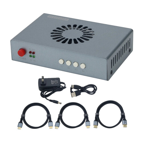 HAMGEEK DMA DP Version Video Overlay Box - HDMI Compatible Video Processor with DP Cable Set, Supports 2K144 & 1K240 Resolutions