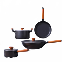 Premium 7-Piece Cast Iron Cookware Set: Uncoated Non-Stick Pans for Induction & Household Cooking