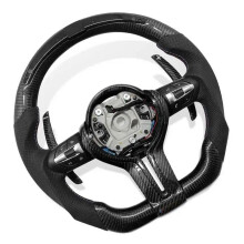 Premium Heated LED Carbon Fiber Steering Wheel for BMW Models F10, F11, F30, F31, F34, F32, F33, F36, F20, F22, F23 - Sleek Car Accessory Upgrade