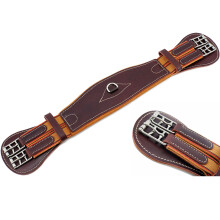 Premium Breathable English Saddle Girth - Genuine Leather Dressage Horse Tack for Equestrians