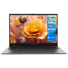 Chuwi GemiBook Plus 15.6 Laptop - Intel N100, 12th Gen Graphics, 16GB RAM, 512GB SSD, FHD 1920x1080, Cooling Fan, Windows 11