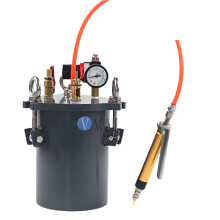 High-Flow Pneumatic Adhesive Dispensing Valve with Stainless Steel Pressure Tank -