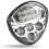 Silver LED Headlight Assembly for Motorcycles - High-Performance LED Head Lamp 1