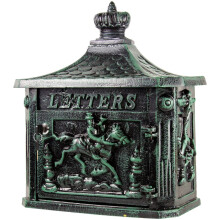 Retro Cast Aluminum Wall-Mounted Villa Door Mailbox - Waterproof, Rust-Free, Lockable Outdoor Letter Box