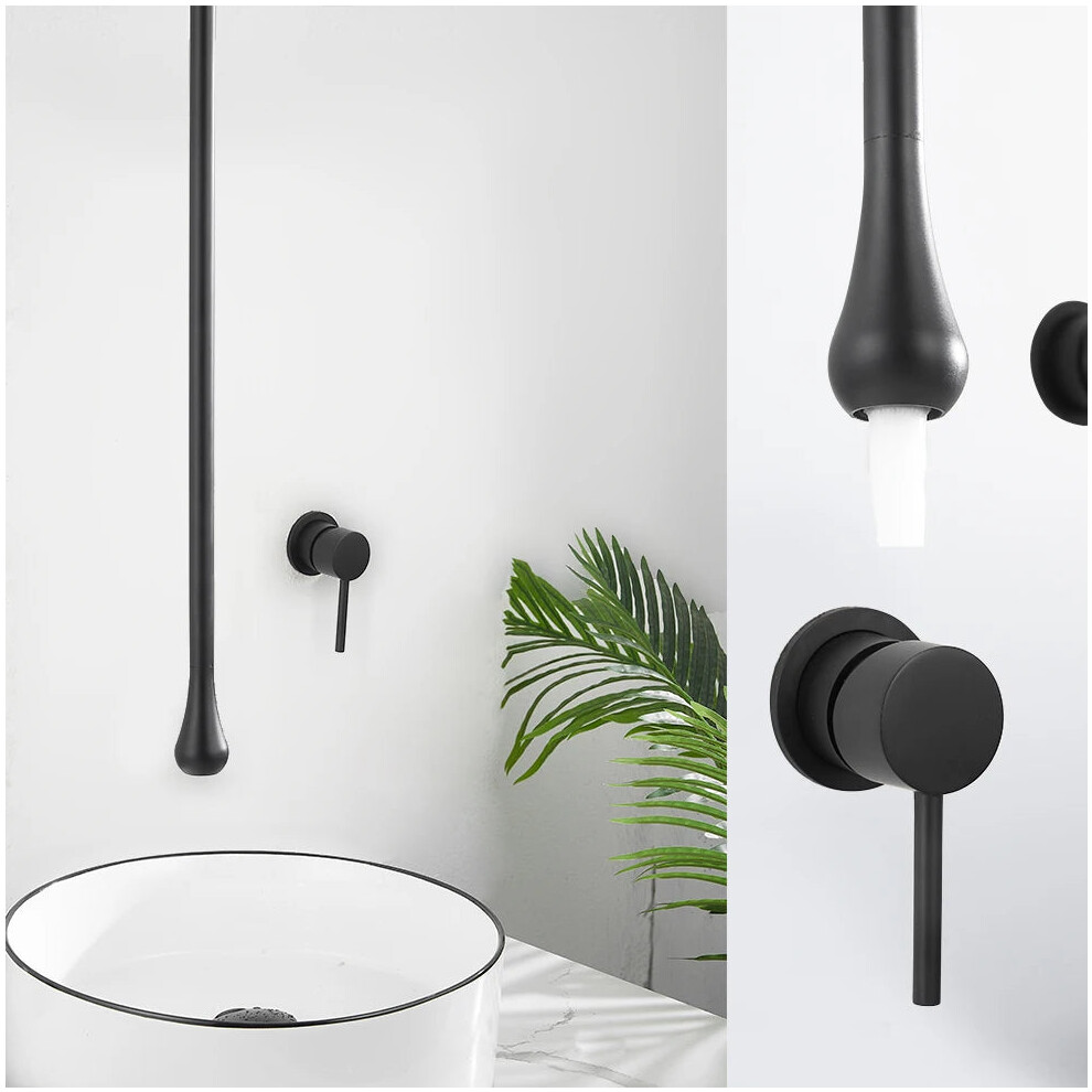 Elegant Solid Brass Wall-Mounted Waterfall Faucet For Bathroom Basin & Bathtub - Hot & Cold Mixer Tap 313034820897