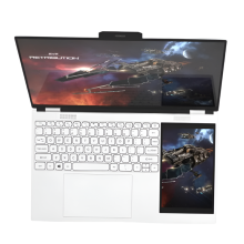 Revolutionary Dual Screen 15.6-inch 2K IPS Gaming Laptop with 7-inch Touch Display, Intel N100 Processor, 16GB DDR4 RAM, and 2TB SSD