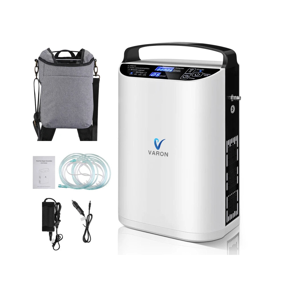 Varon Nt-01 Pro 1.5L Adjustable Pulse Flow Oxygen Concentrator - 93% Pure Oxygen For Home, Car, And Outdoor Use - Available In Us & De Stock 744759847430