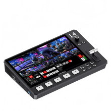Feelworld L4 Multi-Camera Video Mixer Switcher with 10.1 Touch Screen, USB 3.0 for Fast Streaming, Broadcast Switcher with SDI & HDMI Compatibility