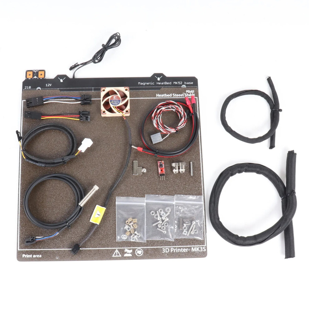 Prusa i3 MK2/MK2S to MK2.5S Upgrade Kit with MK52 12V Heated Bed, Noctua Fan & Super PINDA Probe