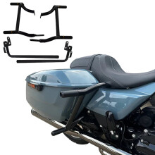 Harley Touring Road Street Glide Special Saddlebag Guard Rail with Support Bar (2014-2024) - Motorcycle Club Style