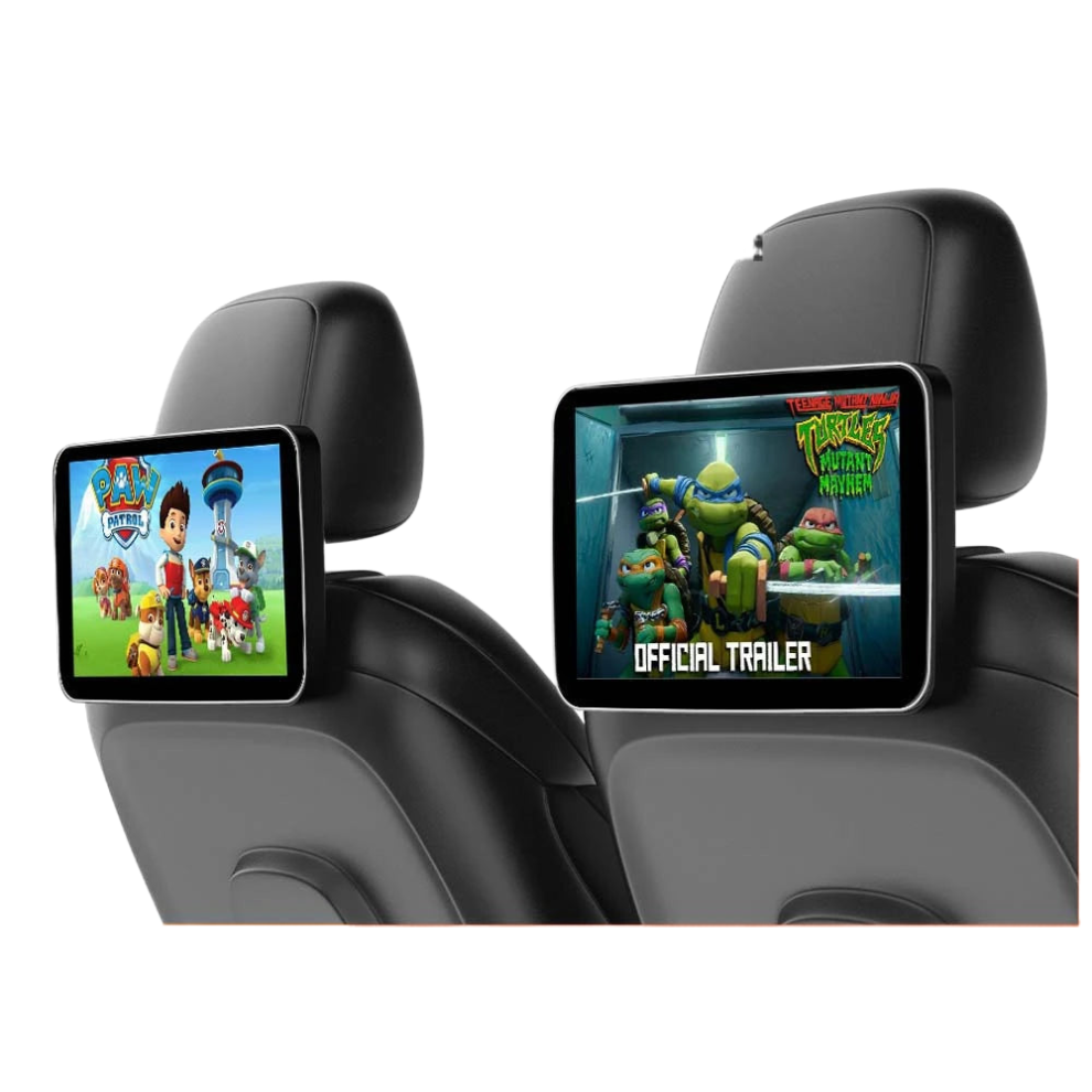 10.1-Inch Full-Screen Car Headrest Monitor With Android 12, 2Gb+32Gb, Fm, Wifi, Bluetooth, Carplay, & Android Auto For Back Seat Entertainment 705353811234