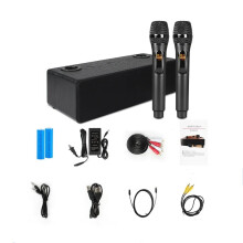120W High-Power Wireless Karaoke Speaker System with Bluetooth, TV Compatibility, Home Theater Bookshelf Subwoofer, and Microphone