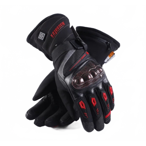 Touchscreen Heated Waterproof Winter Motorcycle Gloves for Men