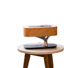 Tree of Life Smart Wireless Charger LED Night Light with Bluetooth Speaker - Wooden Bedside Desk Lamp