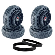 4-Piece Set: 6 x 150mm x 50mm Honeycomb Non-Inflatable Wheels for DIY Skateboard & All-Terrain Scooter - Includes 2 Belt Off-Road Vehicle Wheels