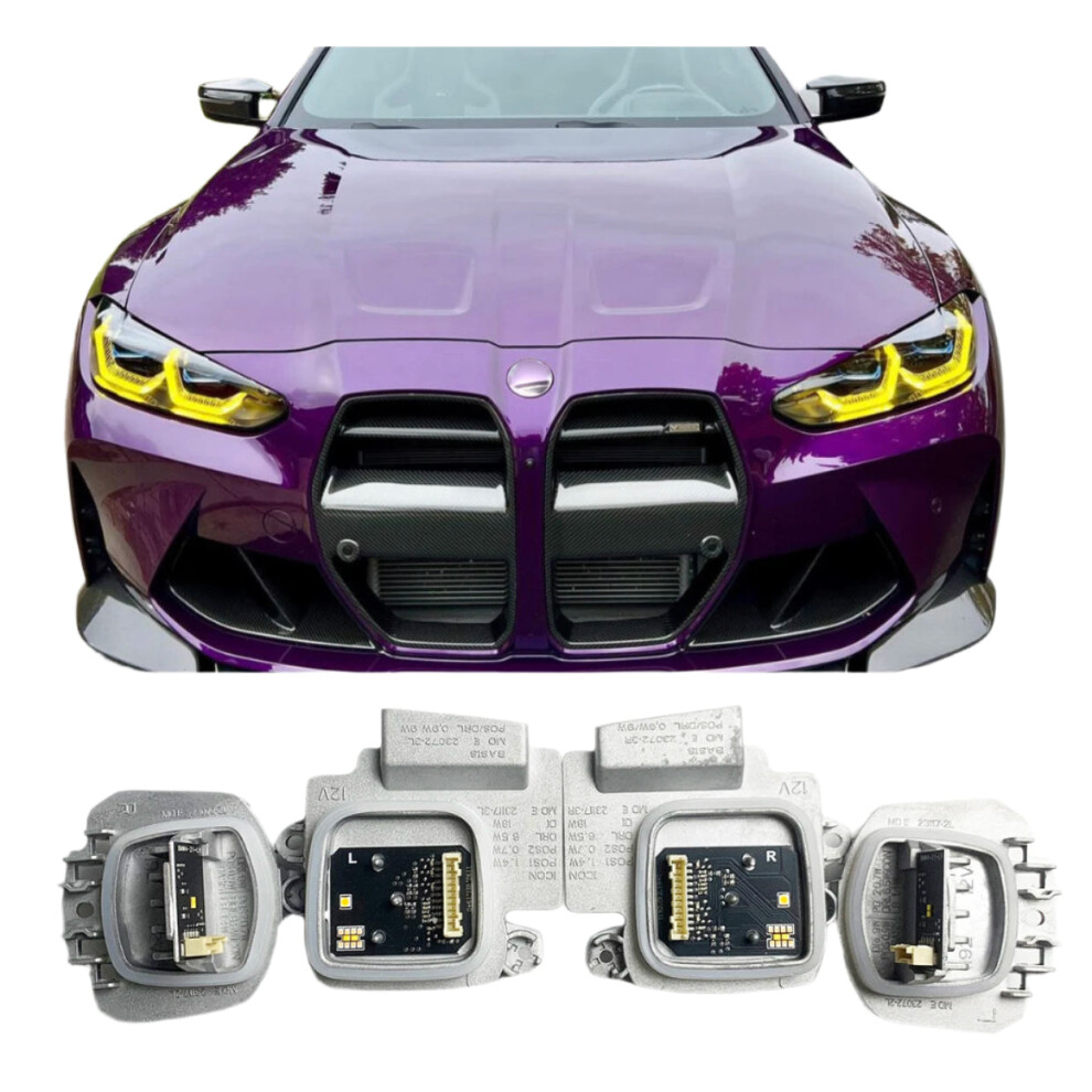 Vibrant Lemon Multicolor Led Boards For 2023 Bmw M3/M4 Csl Drl - G80, G22, G82, G23, G26, 430I, M440i Daytime Running Lights (63119851048) Yellow 7445002383370