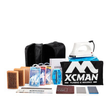 XCman All-in-One Ski & Snowboard Tuning and Waxing Kit with Iron, Universal Wax, Edge Tuner, Brush, Scraper & P-Tex