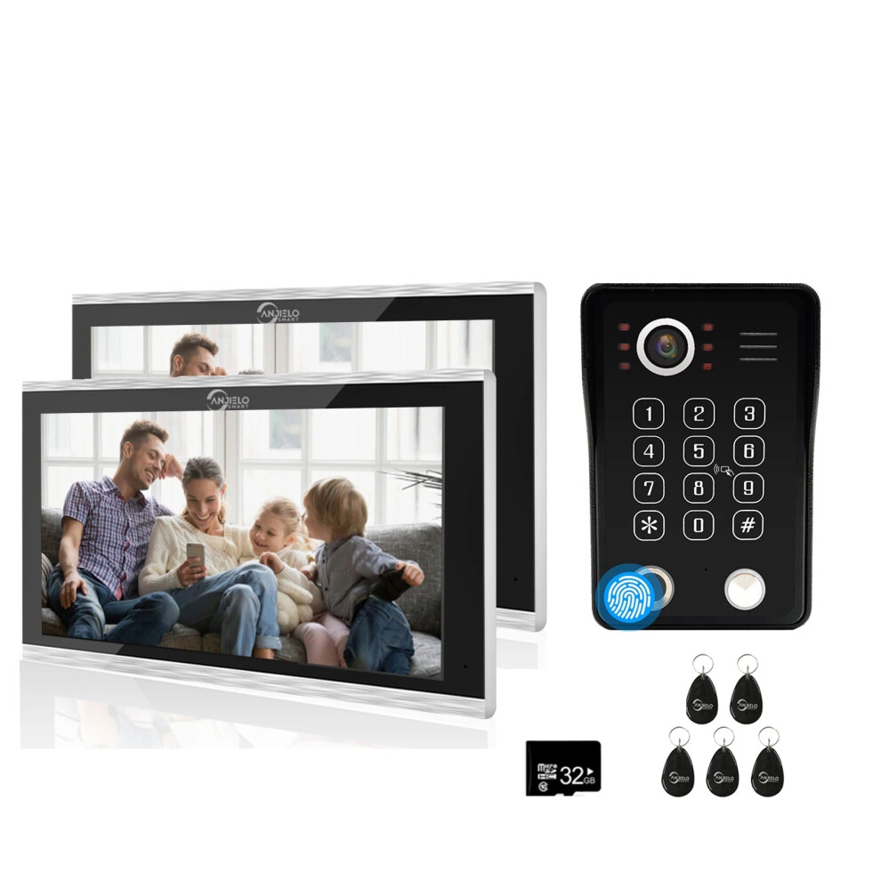 5-In-1 Smart Video Intercom With Fingerprint Unlock & Wifi Doorbell - 1080P Touch Monitor & Tuya Home Security System 313057776751