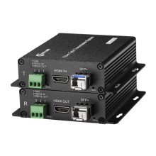 4K HDMI 30Hz RS232 Single Mode Fiber Optic Extender - 20km Range for Radio Station & Large Screen Display