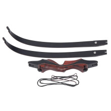Premium 58 ILF Recurve Bow Set - 20-50lbs Adjustable Draw, 15 Riser, Right-Hand Takedown Design for Outdoor Sports, Hunting, and Practice with Comple