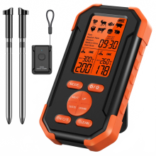 Wireless Dual Probe 60m Digital BBQ Meat Thermometer for Precision Grilling & Cooking