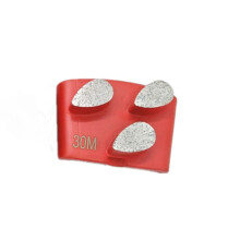 Diamond Metal Polishing Pads - Extra Hard Bond with Aggressive Drop Shape Segments for Concrete Floors, 12-Piece Set