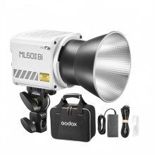 Godox ML60II Bi-Color LED Video Light - 2800K-6500K, Silent Mode, Portable with Brightness Adjustment, Li-Ion Battery Support, Outdoor-Ready Upgraded